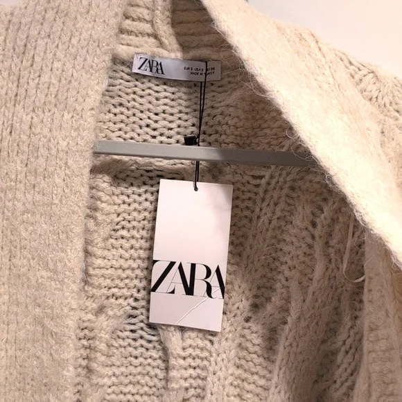 Zara chunky knit cardigan coat - Picture 11 of 12